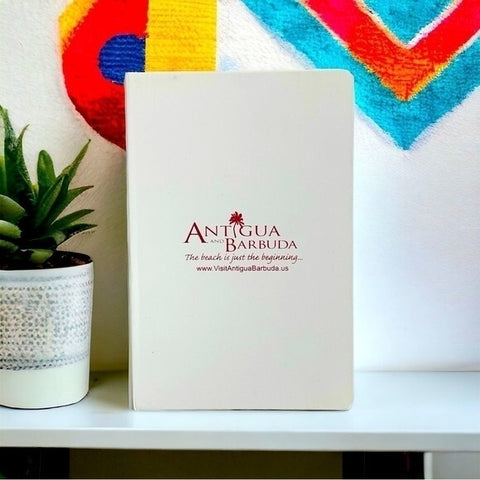 Antigua & Barbuda Travel Journal Notebook Pink White Lined 5.5x8.25" New