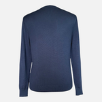 Saks Fifth Avenue Men's Navy Blue Wool V-Neck Pullover Sweater Size L VG