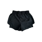 Avia Women's Compression Waist Run Shorts 8-10 Black Athletic 100% Polyester VG