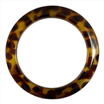 Vintage 80s Gold Tone Tortoiseshell Resin Door Knocker Clip Earrings Bangle Set