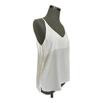 Stella Luce Womens Cami Top M White Spaghetti Strap Tank Sleeveless Blouse New