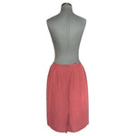 Dana Buchman Dusty Red Silk Rayon Wool Blend Knee Length Pencil Skirt Sz 10 VG