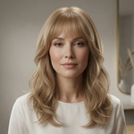 Vivica Fox Pure Stretch Cap Long Layered Golden Brown Wig 20" Bangs Unused