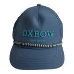 OXBOW Fort Myers Blue Black White Jute Accent Baseball Cap Unisex Excellent