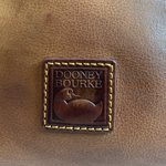 Dooney & Bourke Florentine Leather Shoulder Hobo Bag Tan Brown VG