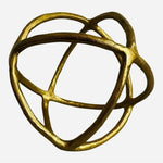 Prestbury Gold Metal Orb Decorative Sphere Sculpture 9x9 Home Accent Decor NWOT