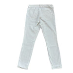 Jessica Simpson Women's White Cotton Skinny Roll Crop Jeans 6/28 Relaxed Fit G