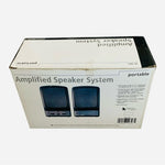 RadioShack Optimus AMX-4 Portable Amplified Speakers Pair Compact Audio System