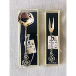 JUVEEL French Style 830/999 Silver Teaspoon & Dessert Fork Set NWT