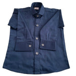 KOGO Premium Boys Navy Blue Long Sleeve Button Up Shirt Size M School Uniform