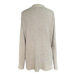 Gap Women's Tan Merino Wool V-Neck Cardigan M Button Front Ribbed Pockets EXC