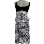 ARBER 100% Silk Gray Black Floral Sleeveless Top Skirt Suit Set Sz M Good Cond