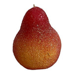 White Barn Holiday Fruits Sugared Pear Candles Set of 3 Fall Decor 5.5" NIB