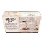 Mason Blue Glass Jar Salt Pepper Shakers Set Silver Lids Rustic Vintage Kitchen