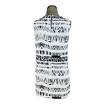 Philosophy Women's Black White Abstract Print Sleeveless Blouse S Loose Fit EXC