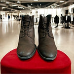 ZARA Black Tag Brown Nubuck Leather Mens Lace-Up Boots Size 7 US