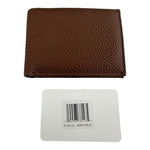 RAMPAGE Brown Leather Bifold Folding Credit Card Manager Men Wallet 4.5x3.25 NWT