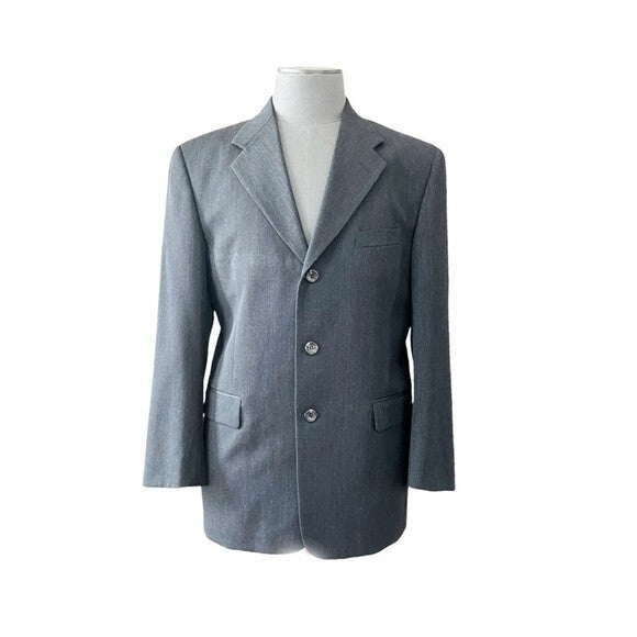 Bosco Uomo Men's Gray Wool Blazer 40R 3-Button 100% Wool $264 Retail EXC