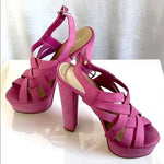 ALDO Pink Suede Peep Toe Stiletto Pumps High Heel Shoes Women’s 5.5