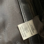 Calvin Klein Black PU Leather Crossbody Bag Gold Accents Good Plus Condition