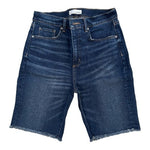 LOFT Women’s High Waist Jean Shorts Mid Wash Blue Denim Size 29/8 Zip Front