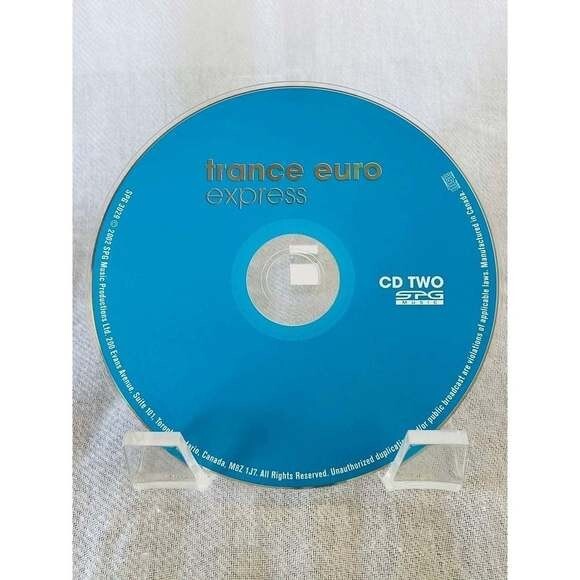 CD Trance Euro Express CD2 Only SPG Music omp Mixed 2000s Good Disc Condition