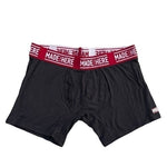MADE HERE All American Black Red Viscose Rayon Spandex Boxer Brief Mens Sz S New