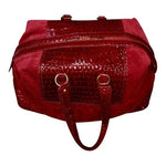 Weekend BAG Burgundy Red Velvet Leather Tote Bag Shoulder Bag New Without Tag