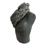 Women’s Neck Warmer Wrap Black Grey Cheetah Print Knit Scarf Eco-Friendly