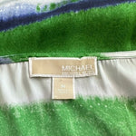 MICHAEL KORS Multicolor Stripe Satin Tank Top Women M Sleeveless Blouse EXC