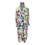 ZANZEA Floral Print Kimono Duster S/M Long Sleeve Cover-Up 45" Hawaiian NWT