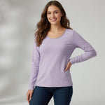 J.Jill Lilac Cotton Pullover Long Sleeve T-Shirt Women’s Tee MP New With Tag