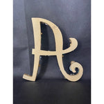 Large Letter A Wall Decor 8.5x7.5" Rhinestone Jeweled Beaded Plaque Handmade VG
