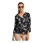 KARL LAGERFELD Floral Chiffon Blouse Long Sleeve Button Front Size M NWT