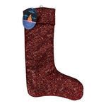 Berkshire Christmas Stocking 19" Glitter Hooked White Silver NWT