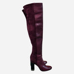 Michael Kors Sabrina Burgundy Leather Over-the-Knee Boots Size 5.5