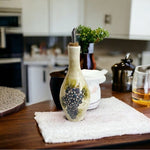 Cabernet Tabletoppers Unlimited Olive Oil Bottle 11" Hand Painted Ceramic Cork