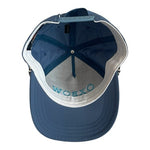 OXBOW Fort Myers Blue Black White Jute Accent Baseball Cap Unisex Excellent