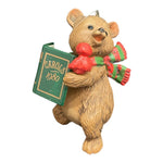 Vintage Hallmark 1980 Caroling Bear With Book Christmas Ornament 3" VG