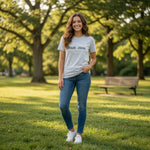 Made Here Cross Country Women's Heather Gray Tee XL Cotton USA Made New