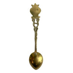 Vintage Souvenir Spoon Collectible Israel Bethlehem Gold Plated Mini Spoon Gift