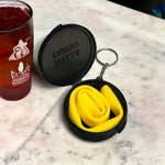 Reusable Drinks Straw Key Chain in Yellow New