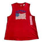 Old Navy Red Patriotic Flag Graphic Tank Top Women’s XS USA 2022 NWT