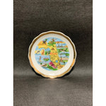Florida Map Souvenir Plate 3.5" Ceramic Multicolored Collectible Miniature Gift