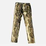JUST USA Black Label Python Print Jeans Gold Women Size 30