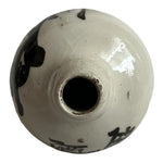 Large Vintage Japanese Ceramic Sake Bottle Decanter 11" Hand Painted Grey Black