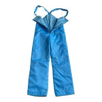 Vintage Light Blue Nylon Snow Overall Ski Jumpsuit Zip Front Size 164 Rare Good