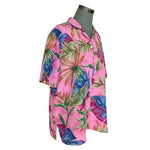 Vintage Alfred Dunner Hawaiian Floral Silk Blouse 18 Button Front Short Sleeve