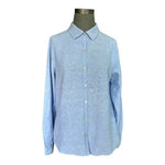 Orvis Womens Linen Blend Button Up Shirt Light Blue Long Sleeve Size M NWT