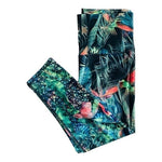 Evolution & Creation Boho Tropical Print Compression Capri Leggings Women M VG